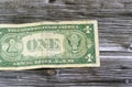 The reverse side of 1 one dollar bill banknote series 1935 with the great seal of the United States, old American money banknote, Royalty Free Stock Photo