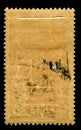 Reverse side of a postage stamp. Royalty Free Stock Photo