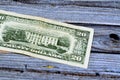 Reverse side of 20 twenty dollars bill banknote series 1995 with the photo of the white house , old American money banknote, Royalty Free Stock Photo