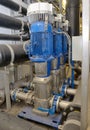 Reverse osmosis equipment inside of plant Royalty Free Stock Photo