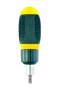 Reversible screwdriver handle with a combined