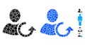 Revert User Mosaic Icon of Spheric Items