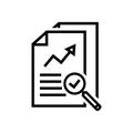 Review audit icon vector. overview risk illustration symbol. Verification business logo.