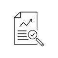 Review audit icon vector. overview risk illustration symbol. Verification business logo.