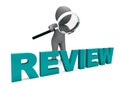 Review Character Shows Assess Reviewing Evaluate And Reviews Royalty Free Stock Photo