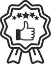 Review icon, Feedback icon, Customer review black vector icon.