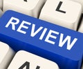 Review Key Means Revaluate Or Reassess Royalty Free Stock Photo