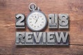 2018 review wooden Royalty Free Stock Photo