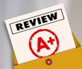 Review A Plus Report Card Great Score Rating Evaluation