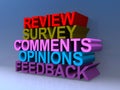 Review survey comments opinions feedback