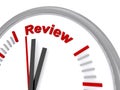 Review time on clock Royalty Free Stock Photo