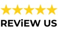Review us 5 stars, user rating or customer feedback vector isolated