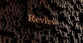 Review - Wooden 3D rendered letters/message