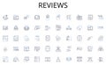 Reviews line icons collection. Workforce, Job, Career, Profession, Employment, Labor, Trade vector and linear