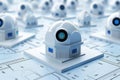 Revising security camera, movement sensing technology, and entry monitoring with advanced 5G, secure optimizing internet for smart
