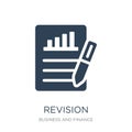 revision icon in trendy design style. revision icon isolated on white background. revision vector icon simple and modern flat