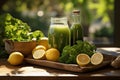 Revitalize with Green Smoothie Cucumber, Lime, Lemon, and Fresh Vegetables