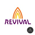 Revival text logo with fire symbols above