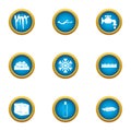 Revive icons set, flat style