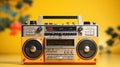 Reviving the Classics with a Vintage Audio Boombox. Generative AI Royalty Free Stock Photo