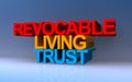revocable living trust on blue