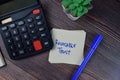 Revocable Trust write on sticky notes isolated on Wooden Table Royalty Free Stock Photo