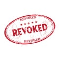 Revoked grunge rubber stamp