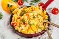 Revoltillo de Huevos, Scrambled Eggs a la Dominicana Royalty Free Stock Photo