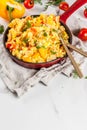 Revoltillo de Huevos, Scrambled Eggs a la Dominicana Royalty Free Stock Photo