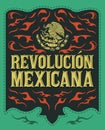 Revolucion Mexicana - mexican revolution spanish text Royalty Free Stock Photo