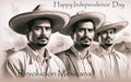 Revolucion Mexicana, Revolucion of Mexico, happy mexicans background, banner with copy space text, Royalty Free Stock Photo