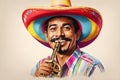 Revolucion Mexicana, Revolucion of Mexico, happy mexicans background, banner with copy space text, Royalty Free Stock Photo