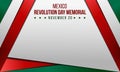 Mexico Revolution Day Memorial Background Design. November 15. November 20. Premium and luxury greeting card