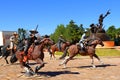 Revolution fighters statues, in zacatecas city, mexico. III Royalty Free Stock Photo