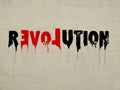 Revolution with love concept text Royalty Free Stock Photo