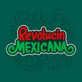 Revolution Mexican banner template with typography to celebrate Traditional Mexican Holiday November 20. Mexican Revolution