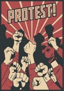 Protest and Opposition Vector Poster