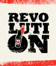 Revolution SocialProtest Creative Grunge Vector Concept on Rough Grunge Background