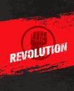 Revolution SocialProtest Creative Grunge Vector Concept on Rough Grunge Background