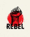 Revolution SocialProtest Creative Grunge Vector Concept on Rough Grunge Background