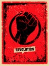 Revolution SocialProtest Creative Grunge Vector Concept on Rough Grunge Background