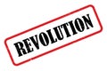 Revolution stamp on white Royalty Free Stock Photo