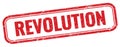 REVOLUTION text on red grungy stamp Royalty Free Stock Photo