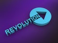 revolution word on purple
