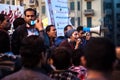 Revolutionaries in Tahrir Square. Royalty Free Stock Photo