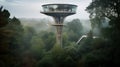 The Ultimate High-Tech Treehouse: Unique Design with Glass Exterior and Eco-Friendly Supercar Access