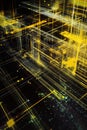 Revolutionary data block system visualizing information storage and transfer through precisely engineered geometric formations
