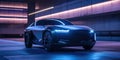 Revolutionary Electric Vehicle Spotlighting Futuristic Automotive Innovations With Dynamic Illumination