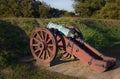 Revolutionary Era Cannon at the Yorktown Battlefield Royalty Free Stock Photo