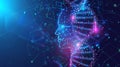 revolutionary healthcare innovation: DNA double helix intertwined with digital AI elements